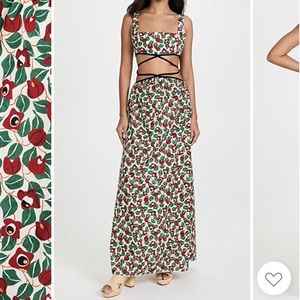 Agua by Agua Bendita Women's Peonia Cutout Cotton Maxi Dress size small